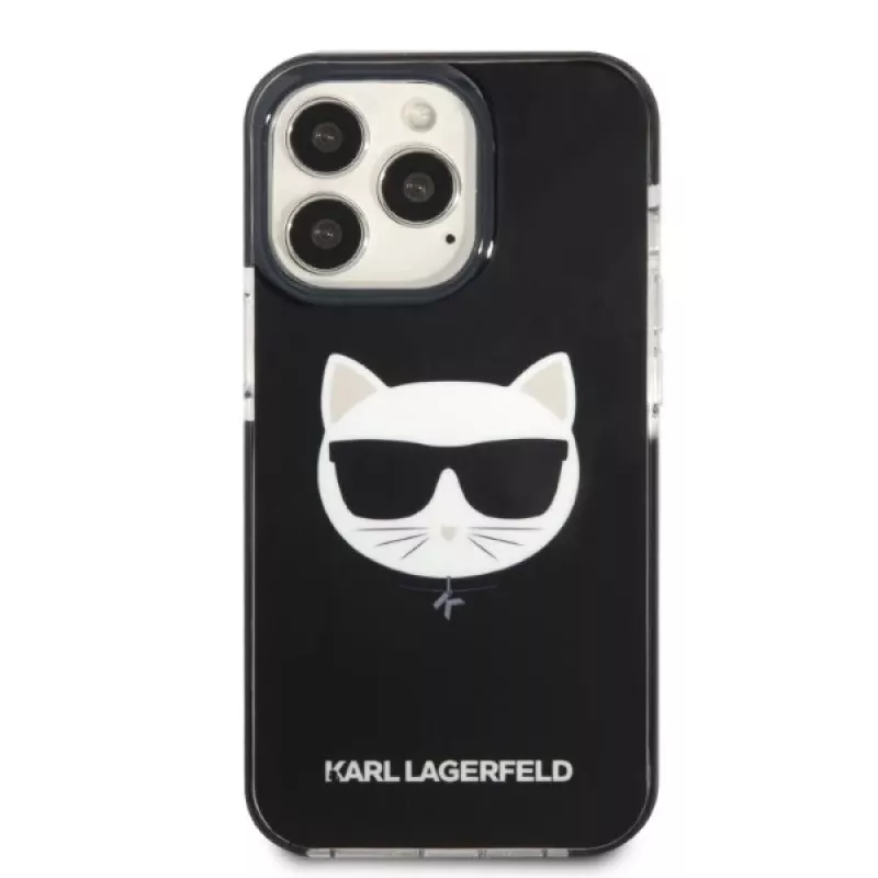 Karl Lagerfeld KLHCP13XTPECK pevné puzdro pre iPhone 13 Pro Max 6,7 inch čierne Choupette Head