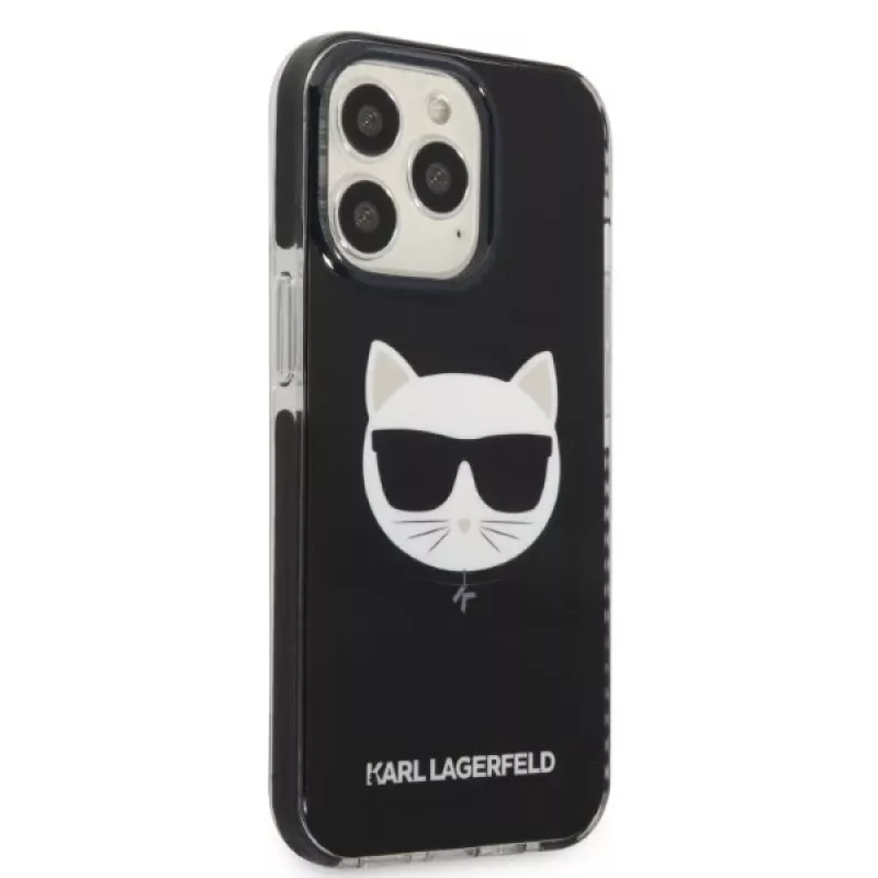 Karl Lagerfeld KLHCP13XTPECK pevné puzdro pre iPhone 13 Pro Max 6,7 inch čierne Choupette Head