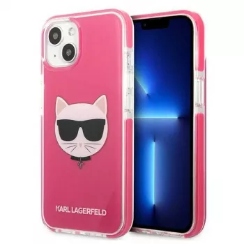 Karl Lagerfeld KLHCP13MTPECPI iPhone 13 / 14 / 15 6.1 pevné puzdro fuksiové Choupette Head