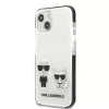 KARL LAGERFELD iPhone 13 mini pevné puzdro biele Karl & Choupette