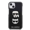Karl Lagerfeld KLHCP13MTPE2TK pevné puzdro pre iPhone 13/14/15 6,1 inch čierne Karl & Choupette Head