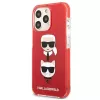 Karl Lagerfeld KLHCP13LTPE2TR iPhone 13 Pro / 13 6.1 pevné puzdro červené Karl & Choupette Head