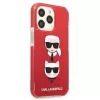 Karl Lagerfeld KLHCP13LTPE2TR iPhone 13 Pro / 13 6.1 pevné puzdro červené Karl & Choupette Head
