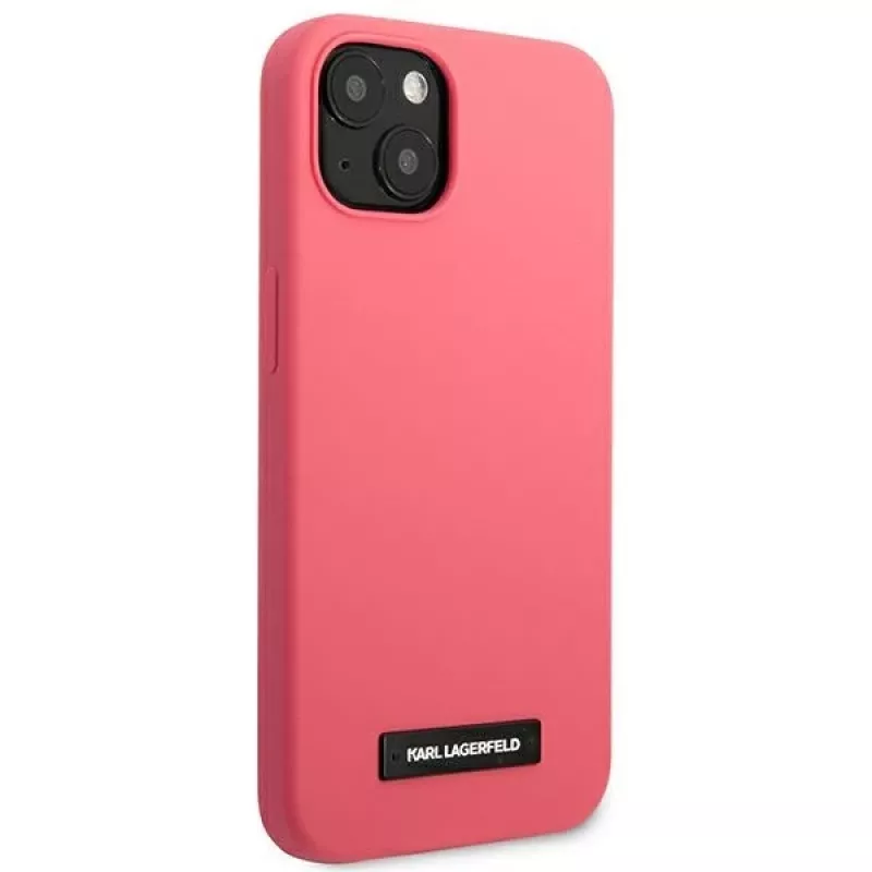 Karl Lagerfeld KLHCP13SSLMP1PI silikónová zadná časť s plaketou pre iPhone 13 Mini 5,4