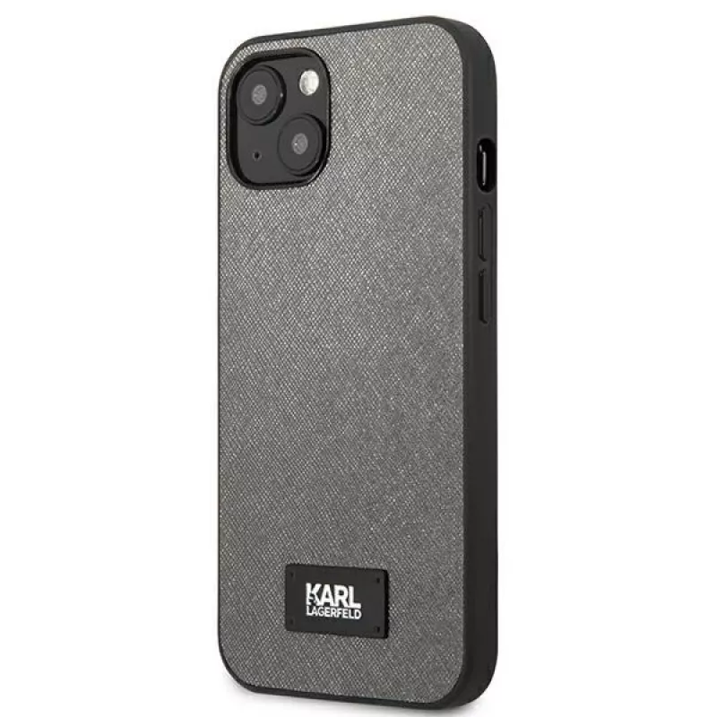 Karl Lagerfeld Saffiano pevné puzdro s plaketou pre Apple iPhone 13 Mini 5,4