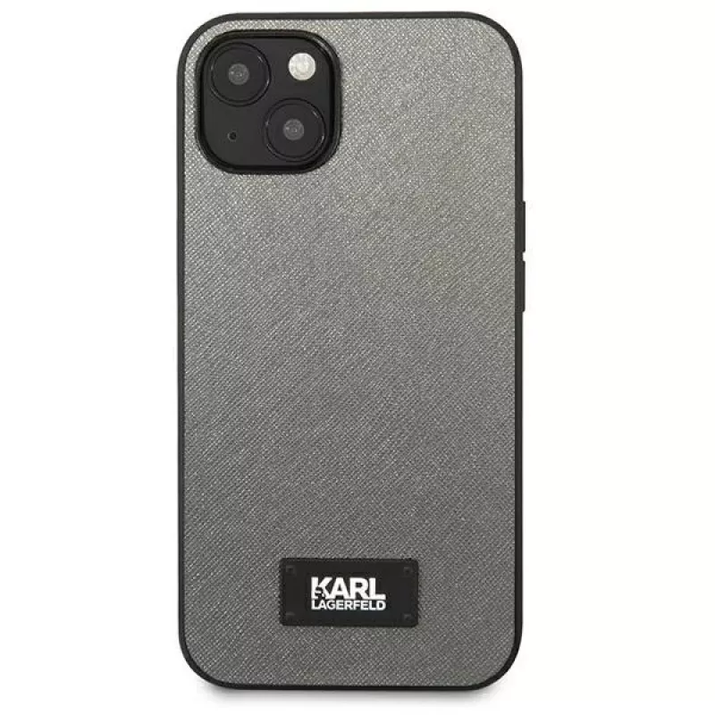 Karl Lagerfeld Saffiano pevné puzdro s plaketou pre Apple iPhone 13 Mini 5,4