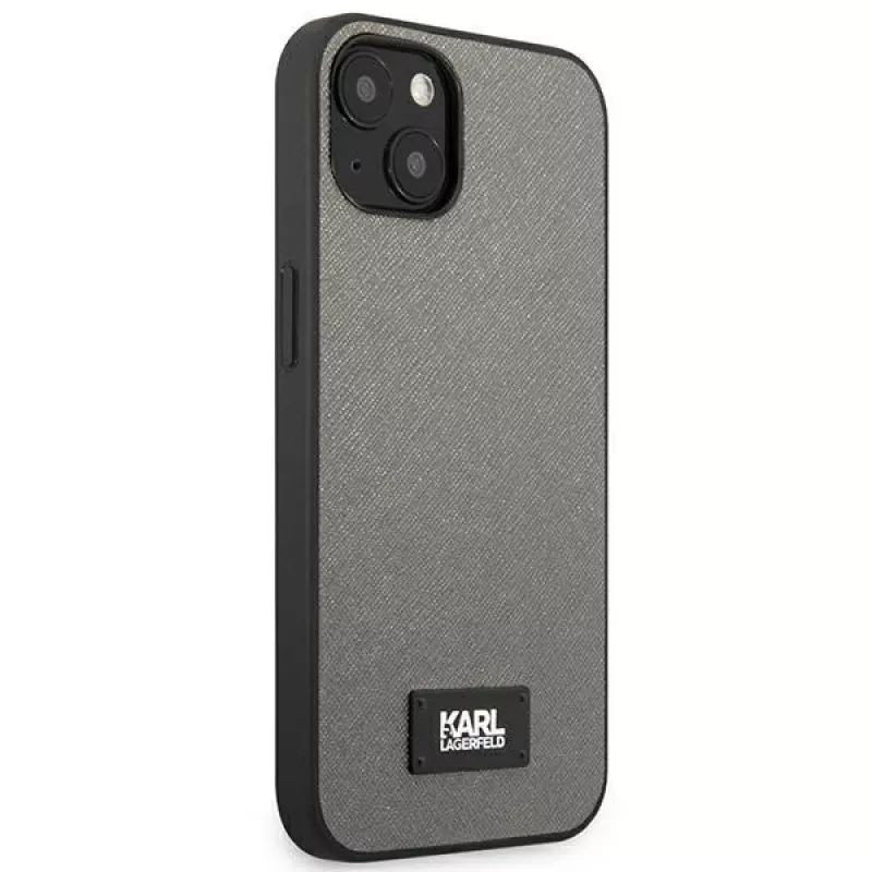 Karl Lagerfeld Saffiano pevné puzdro s plaketou pre Apple iPhone 13 Mini 5,4