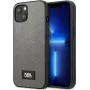 Karl Lagerfeld KLHCP13MSFMP2DG Saffiano pevné puzdro s plaketou pre iPhone 13/14/15 6,1