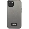 Karl Lagerfeld KLHCP13MSFMP2DG Saffiano pevné puzdro s plaketou pre iPhone 13/14/15 6,1