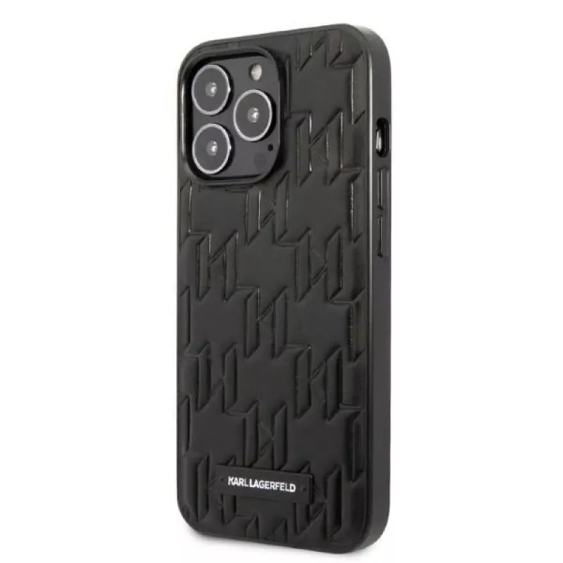 Karl Lagerfeld KLHCP13XMNMP1K iPhone 13 Pro Max 6.7 pevné puzdro čierne Monogram Plaque