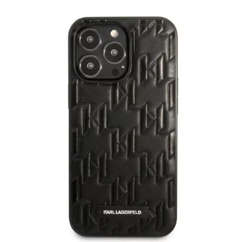 Karl Lagerfeld KLHCP13XMNMP1K iPhone 13 Pro Max 6.7 pevné puzdro čierne Monogram Plaque