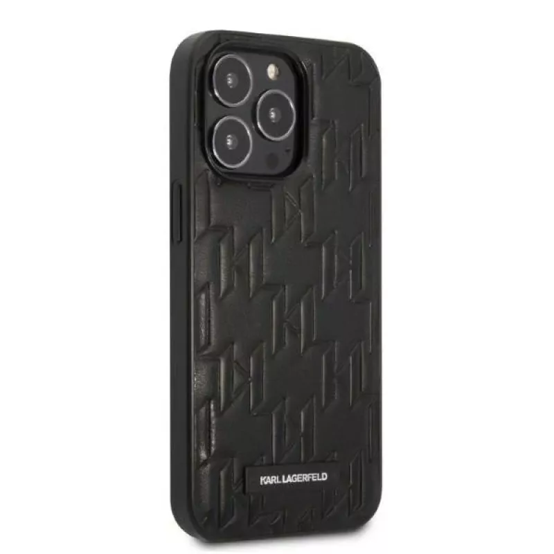 Karl Lagerfeld KLHCP13XMNMP1K iPhone 13 Pro Max 6.7 pevné puzdro čierne Monogram Plaque