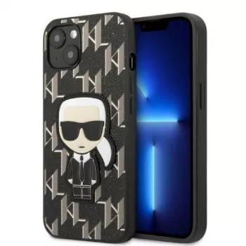 Karl Lagerfeld KLHCP13SPMNIKBK iPhone 13 mini 5.4 pevné puzdro čierne Monogram Ikonik Patch