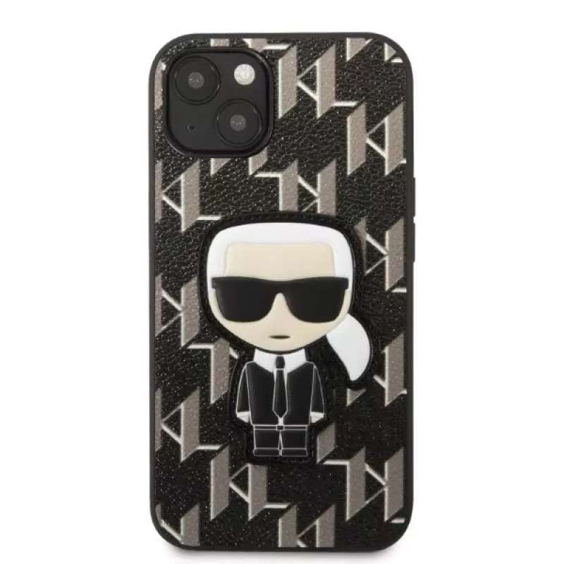 Karl Lagerfeld KLHCP13SPMNIKBK iPhone 13 mini 5.4 pevné puzdro čierne Monogram Ikonik Patch