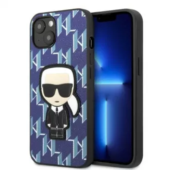 Karl Lagerfeld KLHCP13SPMNIKBL iPhone 13 mini puzdro modrá Monogram Ikonik Patch