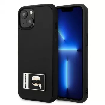Karl Lagerfeld KLHCP13S3DKPK Ikonik Patch pevné puzdro pre iPhone 13 mini, čierna
