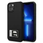 Karl Lagerfeld KLHCP13S3DKPK Ikonik Patch pevné puzdro pre iPhone 13 mini, čierna