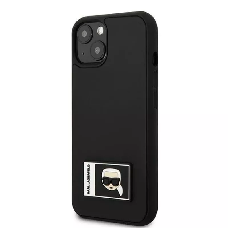Karl Lagerfeld KLHCP13S3DKPK Ikonik Patch pevné puzdro pre iPhone 13 mini, čierna