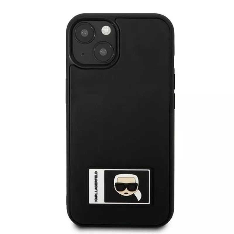 Karl Lagerfeld KLHCP13S3DKPK Ikonik Patch pevné puzdro pre iPhone 13 mini, čierna