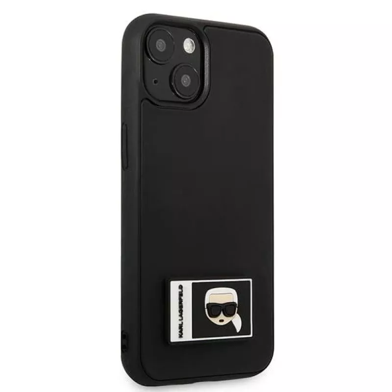 Karl Lagerfeld KLHCP13S3DKPK Ikonik Patch pevné puzdro pre iPhone 13 mini, čierna