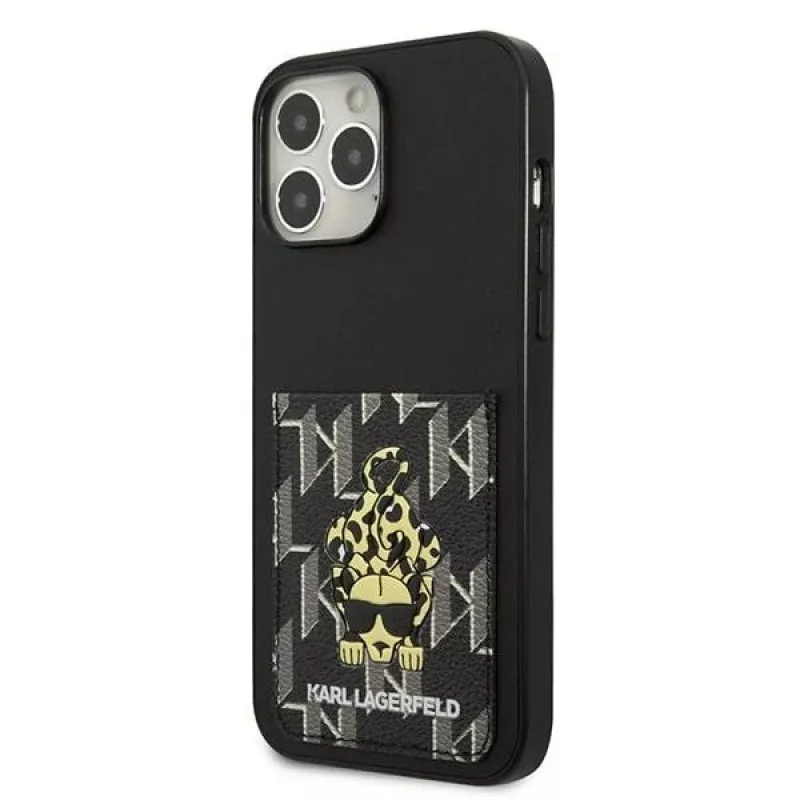Karl Lagerfeld KLHCP13XCANCNK iPhone 13 Pro Max 6,7 palca pevné puzdro čierne Karlimals Cardslot
