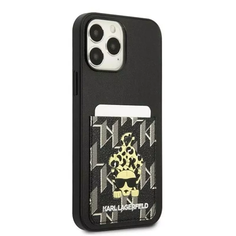 Karl Lagerfeld KLHCP13XCANCNK iPhone 13 Pro Max 6,7 palca pevné puzdro čierne Karlimals Cardslot