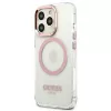 Guess Metal Outline MagSafe pevné puzdro pre iPhone 13 Pro / 13 6,1