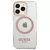 Guess Metal Outline MagSafe pevné puzdro pre iPhone 13 Pro / 13 6,1