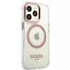 Guess Metal Outline MagSafe pevné puzdro pre iPhone 13 Pro / 13 6,1