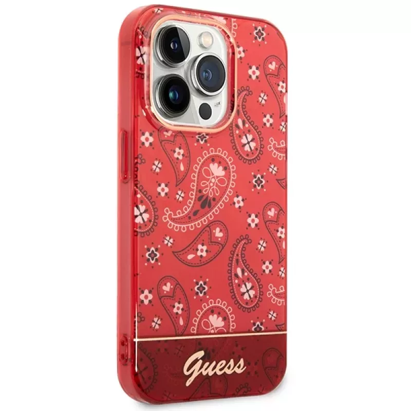 Guess GUHCP14LHGBNHR puzdro Bandana Paisley pre Apple iPhone 14 Pro 6,1