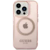 Guess Gold Outline Translucent MagSafe puzdro pre iPhone 14 Pro Max 6,7