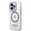 Guess Metal Outline MagSafe pevné puzdro pre Apple iPhone 14 Pro Max 6,7