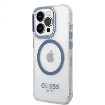 Guess Metal Outline MagSafe pevné puzdro pre Apple iPhone 14 Pro Max 6,7