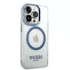 Guess Metal Outline MagSafe pevné puzdro pre Apple iPhone 14 Pro Max 6,7