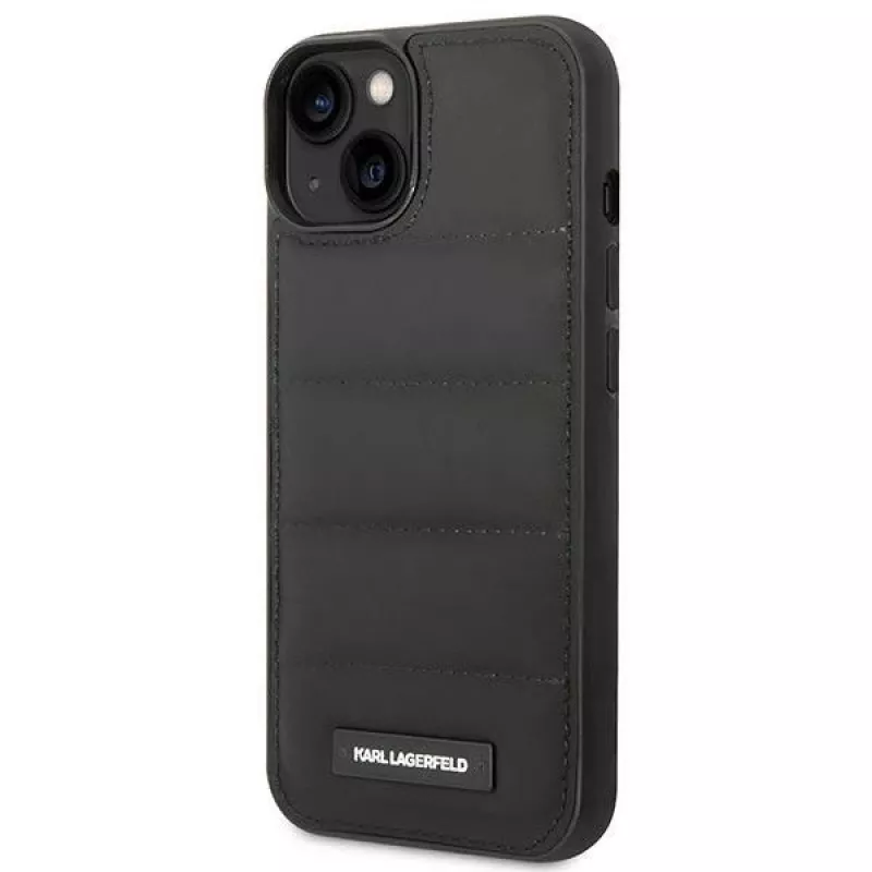 Karl Lagerfeld KF001090 Puffy Elongated Logo pevné puzdro pre iPhone 14 Plus / 15 Plus 6,7
