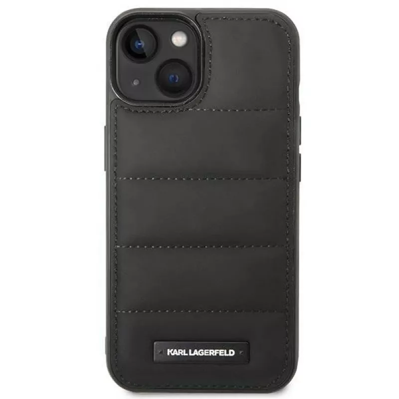 Karl Lagerfeld KF001090 Puffy Elongated Logo pevné puzdro pre iPhone 14 Plus / 15 Plus 6,7