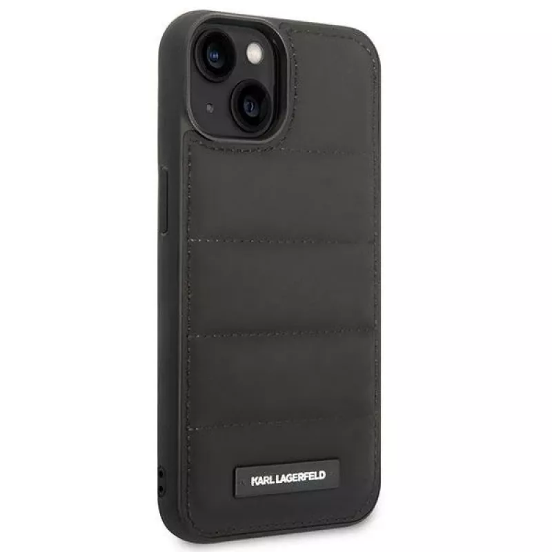 Karl Lagerfeld KF001090 Puffy Elongated Logo pevné puzdro pre iPhone 14 Plus / 15 Plus 6,7