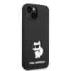 Karl Lagerfeld KLHMP14MSNCHBCK iPhone 14 Plus / 15 Plus 6,7 palca pevné puzdro čierne silikónové Choupette MagSafe