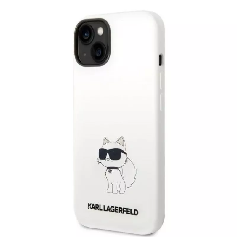Karl Lagerfeld KLHMP14MSNCHBCH puzdro Silicone MagSafe pre iPhone 14 Plus / 15 Plus 6,7 inch biela Choupette