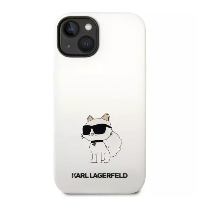 Karl Lagerfeld KLHMP14MSNCHBCH puzdro Silicone MagSafe pre iPhone 14 Plus / 15 Plus 6,7 inch biela Choupette
