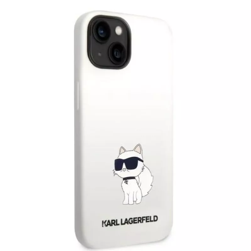 Karl Lagerfeld KLHMP14MSNCHBCH puzdro Silicone MagSafe pre iPhone 14 Plus / 15 Plus 6,7 inch biela Choupette