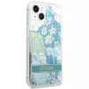 Guess GUHCP14SLFLSN Flower Liquid Glitter pevné puzdro pre Apple iPhone 13 / 14 / 15 6,1