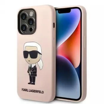 Karl Lagerfeld KLHCP14XSNIKBCP Ikonik Silicone pevné puzdro pre iPhone 14 Pro Max 6,7