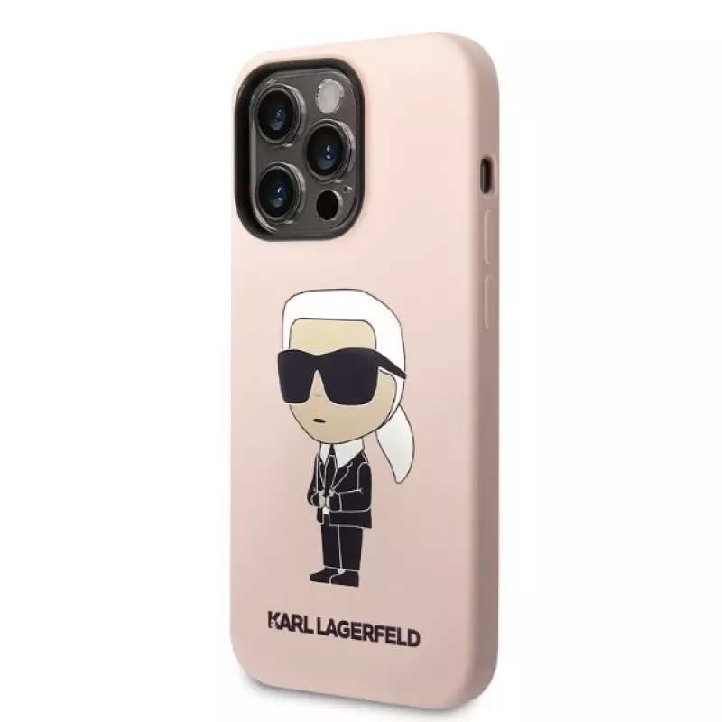 Karl Lagerfeld KLHCP14XSNIKBCP Ikonik Silicone pevné puzdro pre iPhone 14 Pro Max 6,7