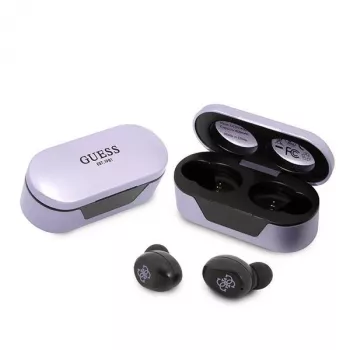 Guess GUTWST31EU True Wireless Stereo Bluetooth 5.3 slúchadlá s nabíjacím puzdrom - fialová