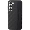AMG pevné puzdro pre Samsung Galaxy S23+ (SM-S916) - Carbon Stripe & Embossed, čierna