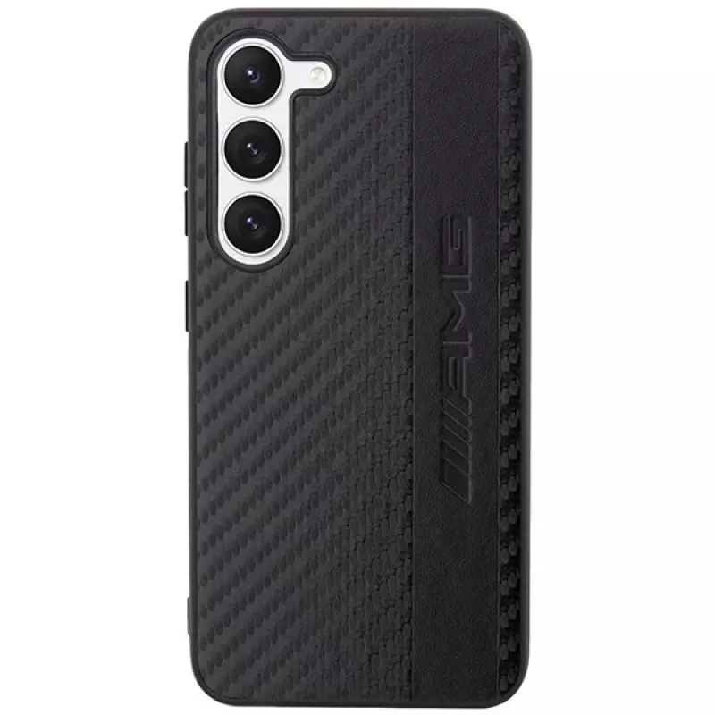 AMG pevné puzdro pre Samsung Galaxy S23+ (SM-S916) - Carbon Stripe & Embossed, čierna