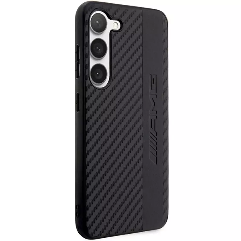 AMG pevné puzdro pre Samsung Galaxy S23+ (SM-S916) - Carbon Stripe & Embossed, čierna