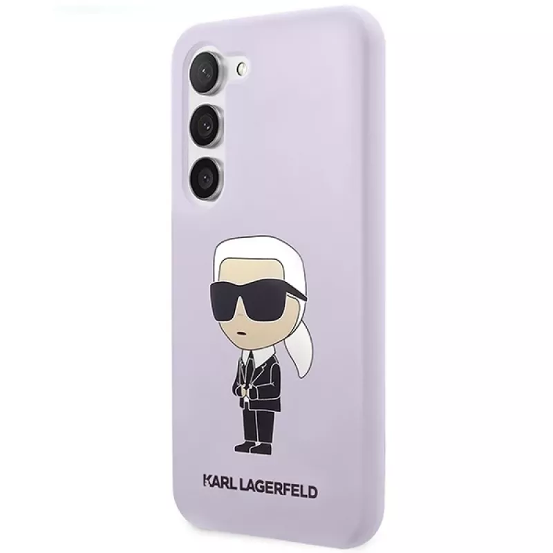 Karl Lagerfeld Ikonik Silicone puzdro pre Samsung Galaxy S23+ (SM-S916) - fialová