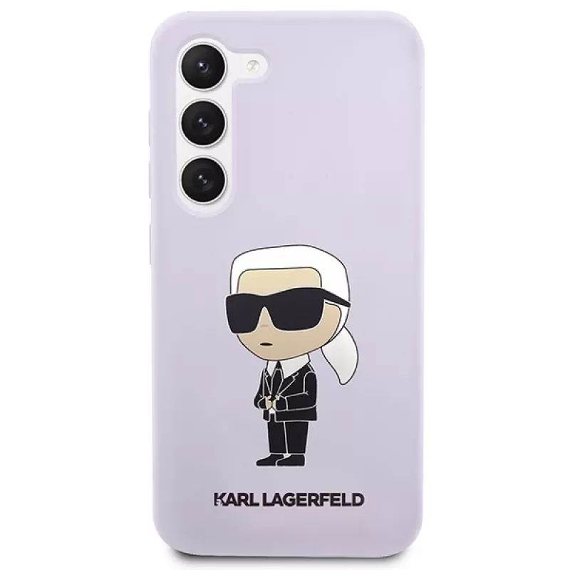 Karl Lagerfeld Ikonik Silicone puzdro pre Samsung Galaxy S23+ (SM-S916) - fialová